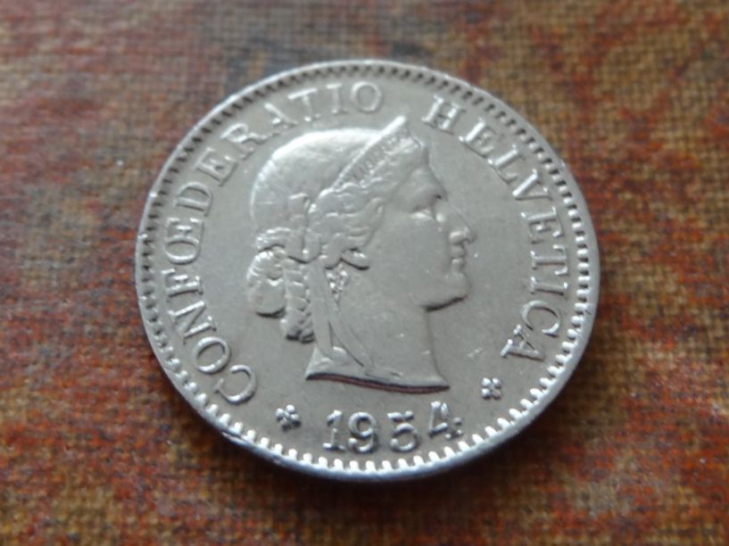 Tutti le monete: 5 Rp. 1954  (B) – Usato da Romanel-sur-Lausanne venduto da Swift13