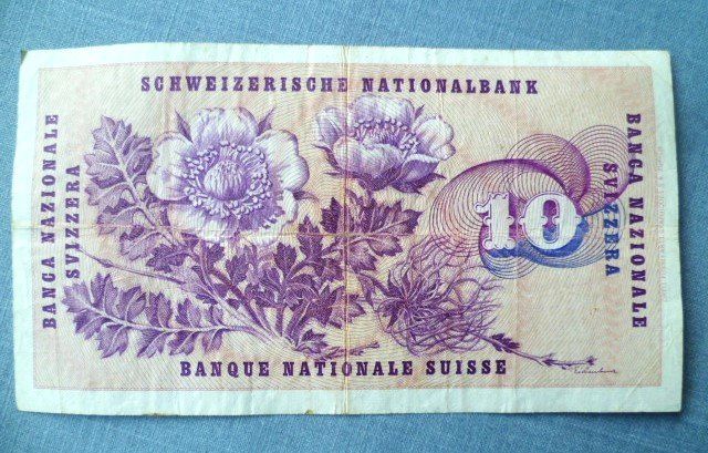 Banconote: 10 Fr. Banknote 1971 – Usato da Effretikon venduto da Heimstudio 2