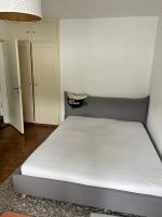 Wunderschönes Bett mit Kopfteil Grau 160x200cm