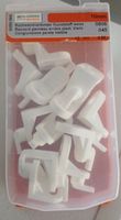 12x Rückwandverbinder für Möbel, 10mm, Kunststoff weiss