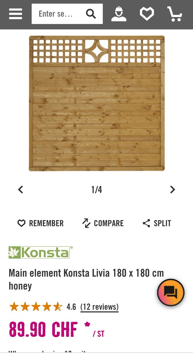 Fendivista: Sichtschutz, Gartenzaun Holz – Usato da Winterthur venduto da tim_cl8x 5