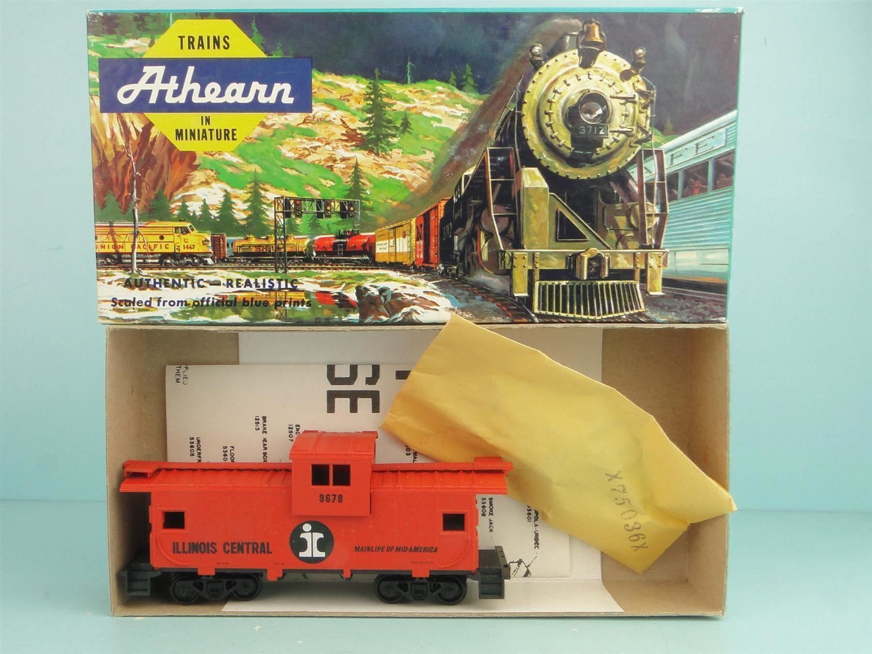 Athearn Modellini di ferrovie: Athearn H0 Bausatz / Caboose Illinois – Nuovo e nell'imballaggio originale da Bülach venduto da cann11