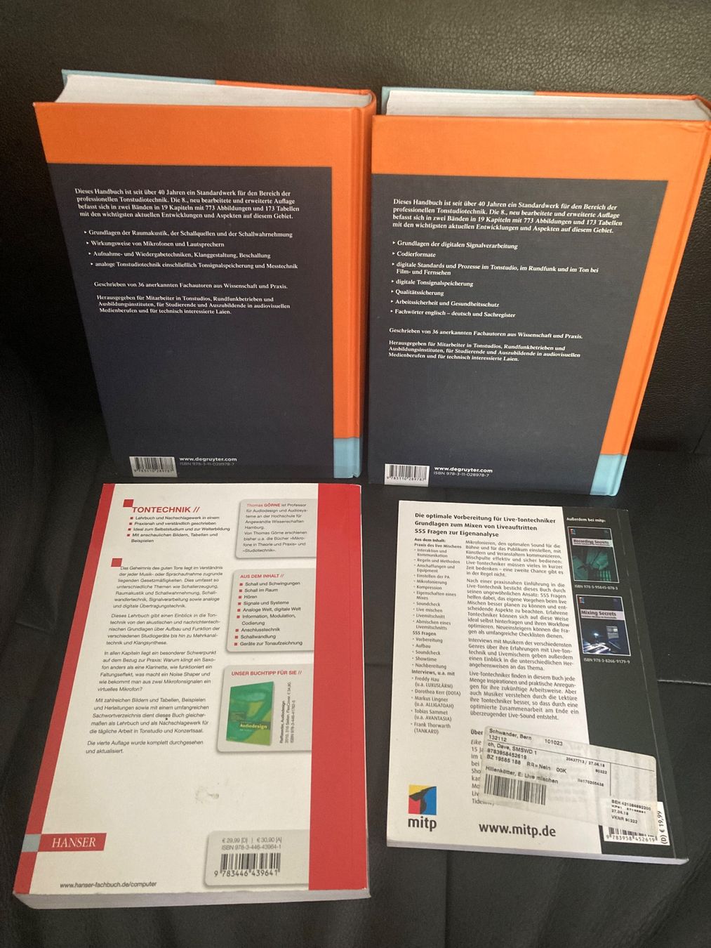 Bücher: Dj Handbuch der Tonstudiotechnik Band 1 & 2 , live mischen – Gebraucht aus Bern von TotheMoonnn 1