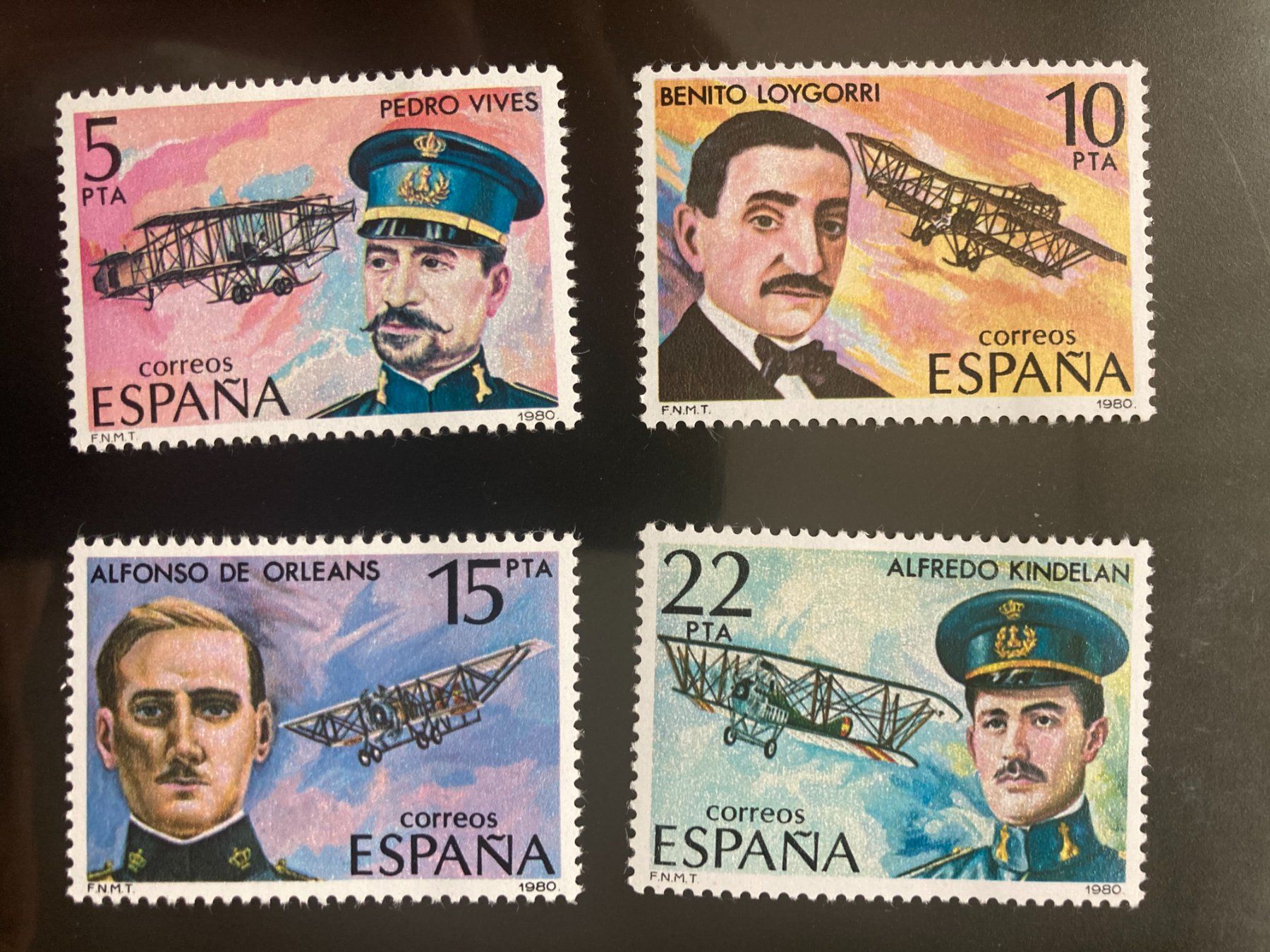 Alle Briefmarken: Spanien 1980 Satz Pioniere der Luftfahrt postfrisch – Neu (gemäss Beschreibung) aus Liestal von schnueps