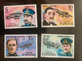 Spanien 1980 Satz Pioniere der Luftfahrt postfrisch
