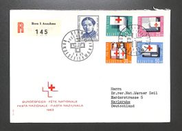 1963 FDC Pro Patria illustriert Einschreiben