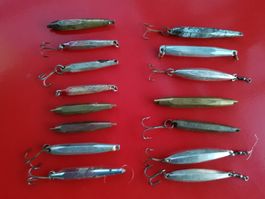 15 alte Köder Jucker Zocker Pilker interessant, selten & rar