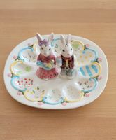 Ostern- Hasen- Eierteller, Keramik, für 12 Ostereier