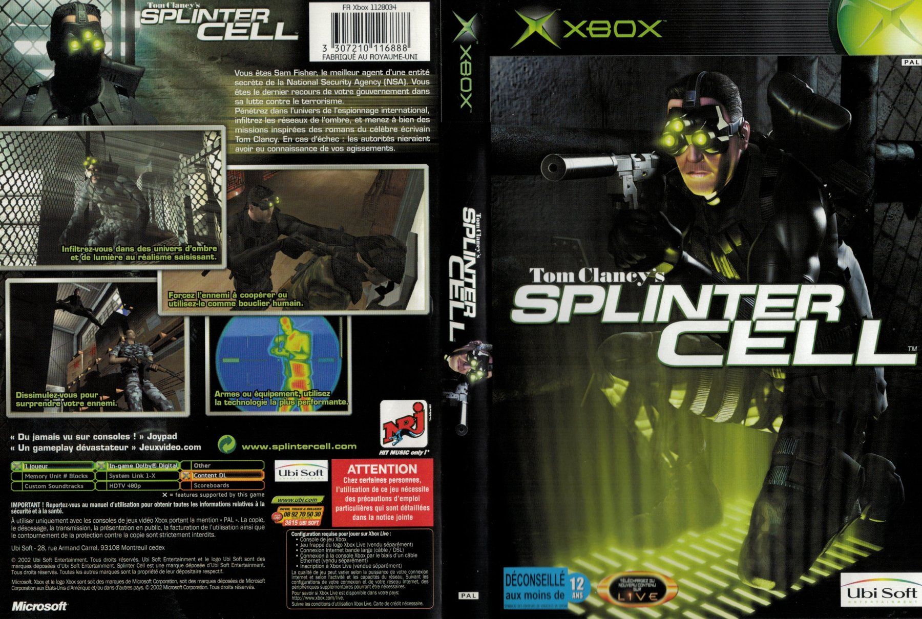 Microsoft Giochi: Tom Clancy's Splinter Cell - Xbox - Complet - PAL FR – Usato da Petit-Lancy venduto da millo5928