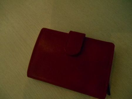 Kreditkarten Portemonnaie Card Wallet Leder rot