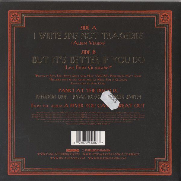 Panic at the disco i write sins not tragedies 7 single kaufen