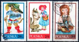 POLEN 1968 MÄRCHEN 3 MARKEN - AC231