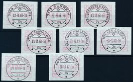 8 Ortsstempel Vollstempel