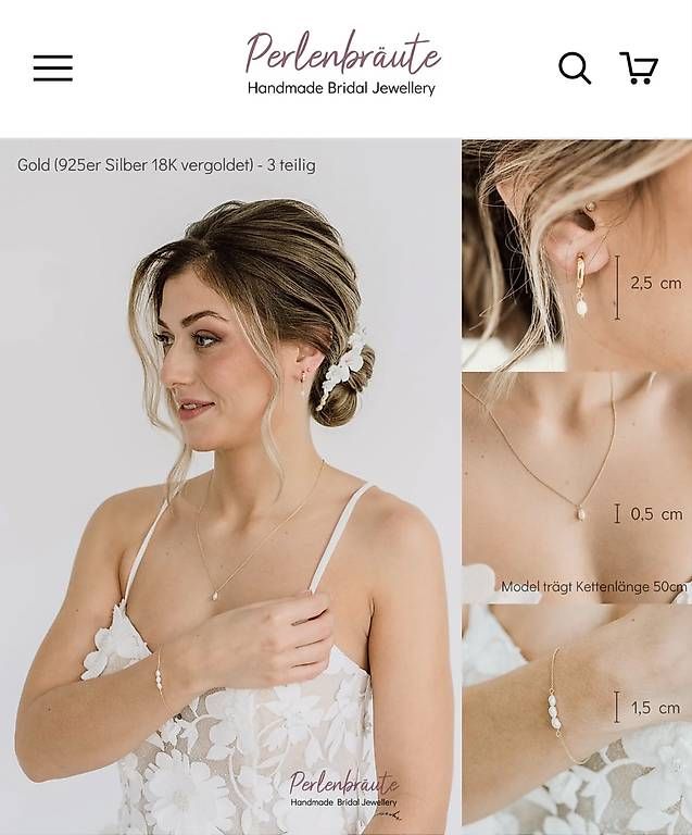 Sonstiger Schmuck: Braut-Schmuckset Amélie von Perlenbräute – Gebraucht aus Lotzwil von ElischaB 1