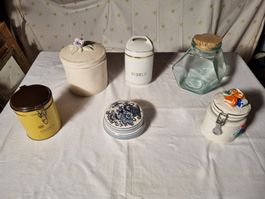 Antike Vorratsdosen, Konfektdosen,Vintage, 6 Stück Top