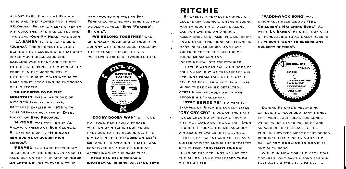 CDs: 2LPs on 1CD - RITCHIE VALENS Ritchie Valens/Ritchie (Del-Fi) – Neu (gemäss Beschreibung) aus Morges von evnocha3 5