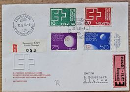 Lettre Exprès Lausanne Expo 64 - Biglen