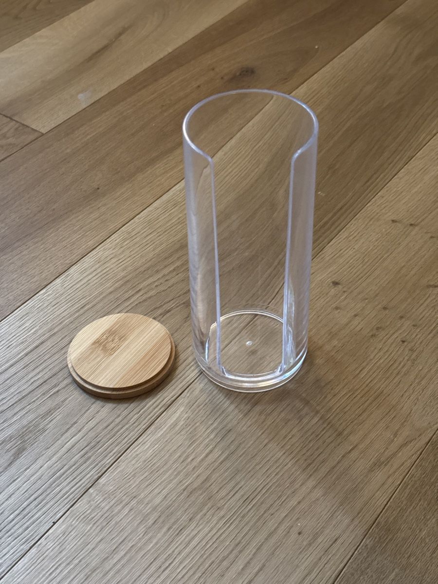Contenitori & Simili: Wattepadspender Acryl mit Bambusdeckel – Nuovo (secondo la descrizione) da Basel venduto da kla_6ln8 1
