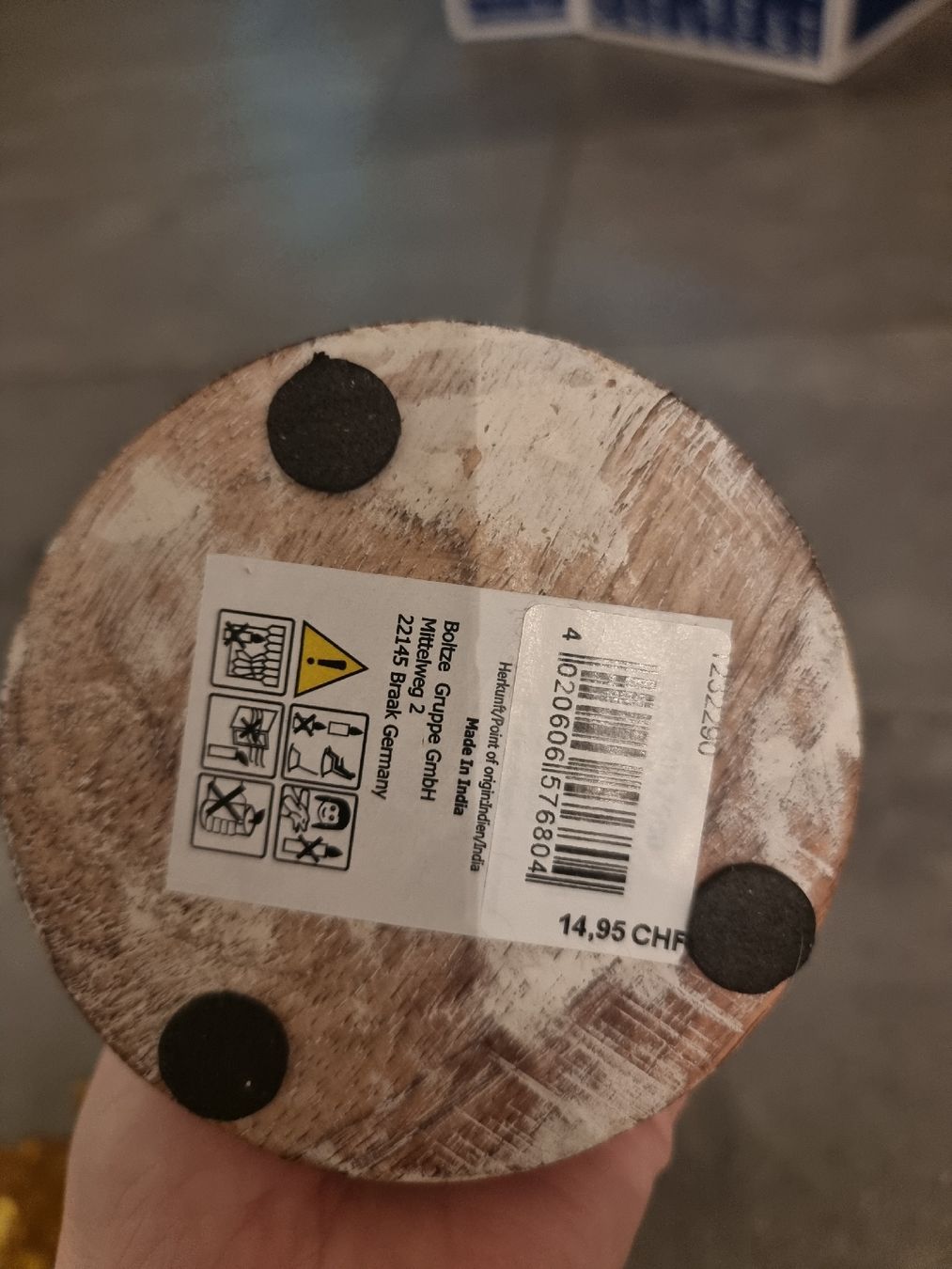 Portacandele: Rustikaler Kerzenständer aus Holz - Winterdeko – Usato da Zweidlen venduto da VG159 4