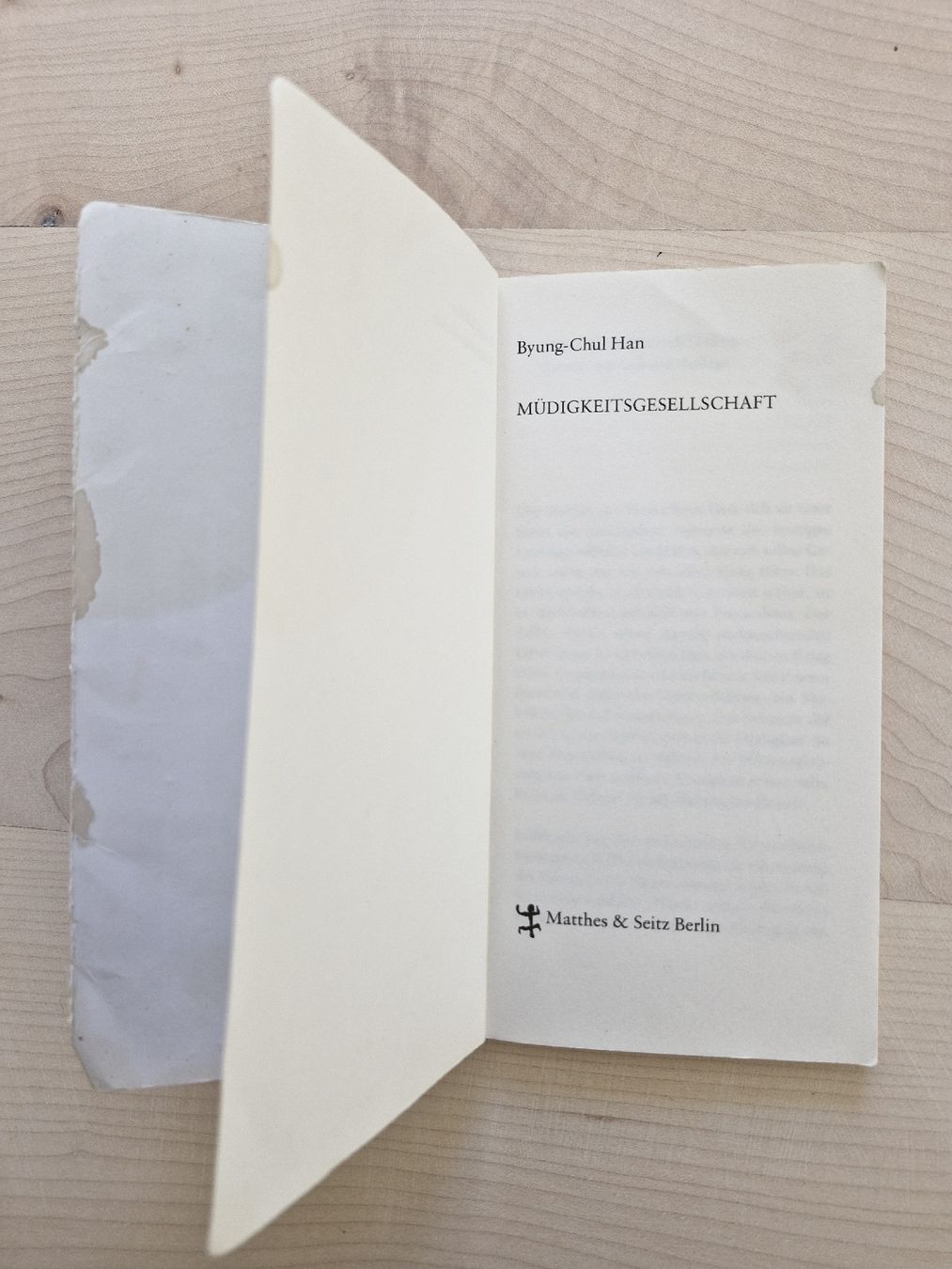 Bücher: Han Byung-Chul MÜDIGKEITSGESELLSCHAFT Buch – Gebraucht aus Frauenfeld von Kasico 2