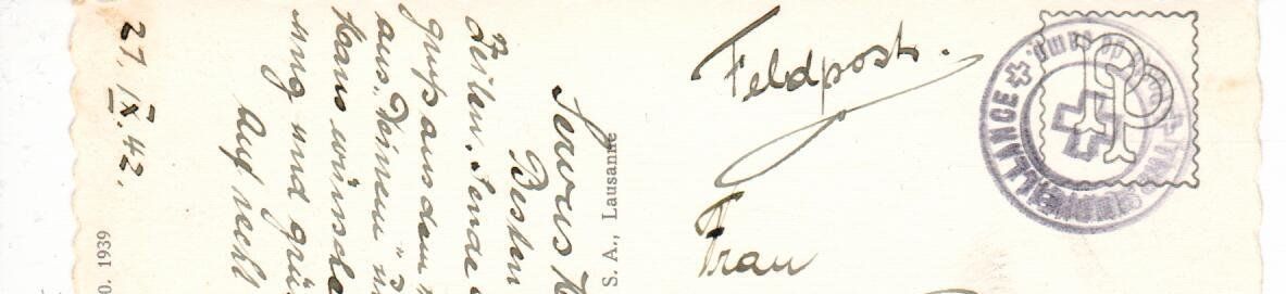 Cartoline postali: Lens 1942 – Usato da Wolhusen venduto da Curver9 1