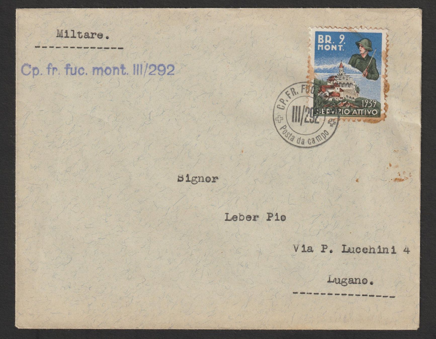Alle Briefmarken: Kommandostäbe Nr. 110/1 Brief – Gebraucht aus Siebnen von Fstaehli