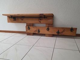 Rustikale Garderobe aus Palette, handgemacht