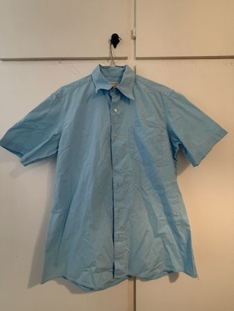 Camicia Dries Van Noten azzurra tg. 48 cotone 100% Made in I