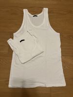 Schiesser Unterhemden weiss Rippstrick Grösse L Set