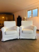 Stoffsessel weiss 2er Set gute Verfassung
