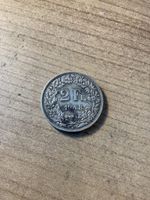 2 Schweizer Franken Silber Münze Jahrgang 1948