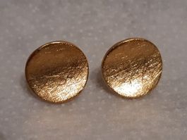 Ohrstecker Sterling Silber 925 / vergoldet Kreis
