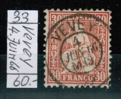 Si.Helvetia - Nr.33 - Vollstempel VEVEY