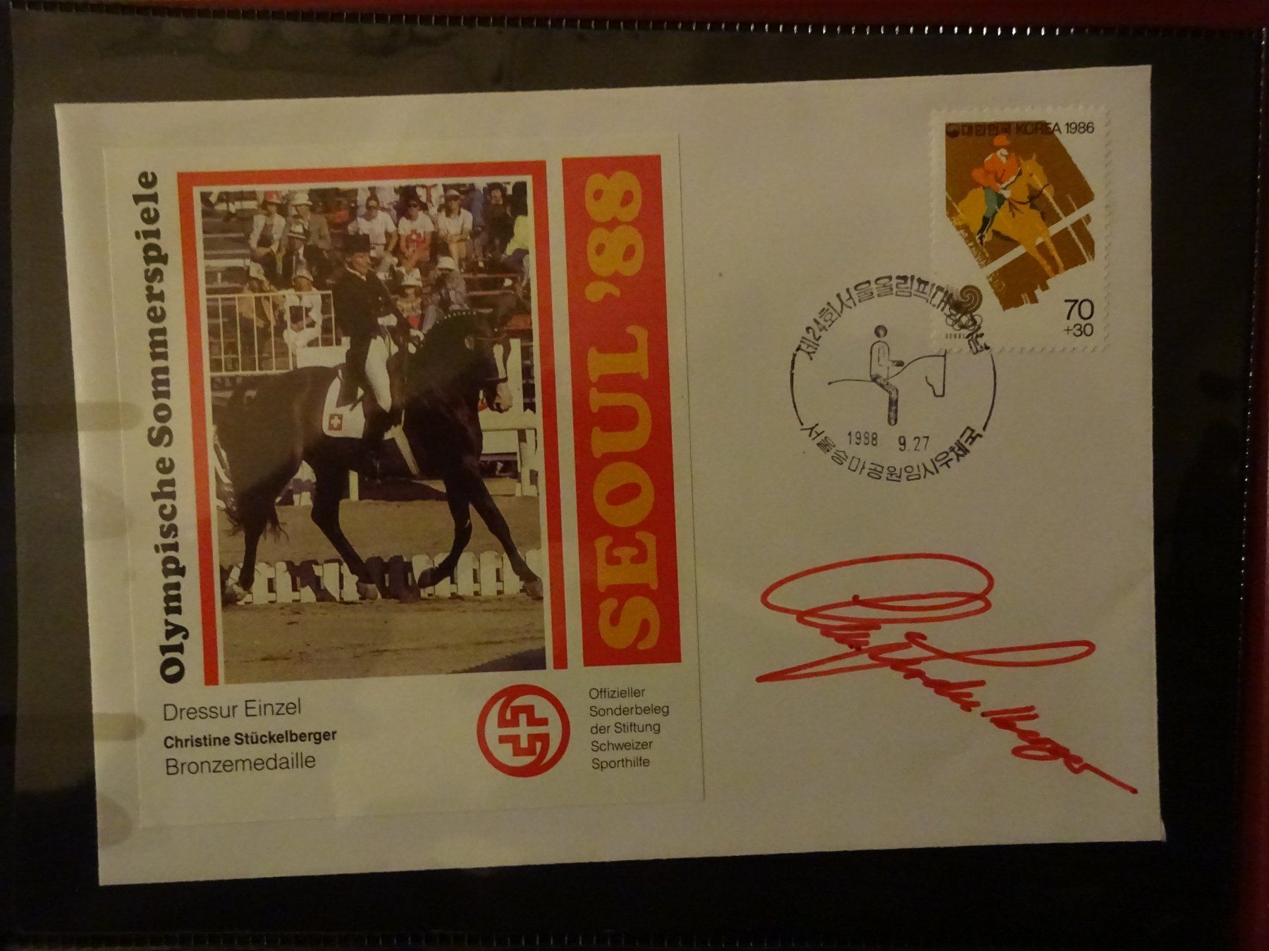 Tutti i francobolli: Ordner Olympiade Soul 1988. FDCs. Autogrammkarten. – Usato da Goldach venduto da armando_r 5