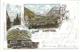 Gruss aus Linthal (GL) Bad Stechelberg - Tödi - Litho - 1908
