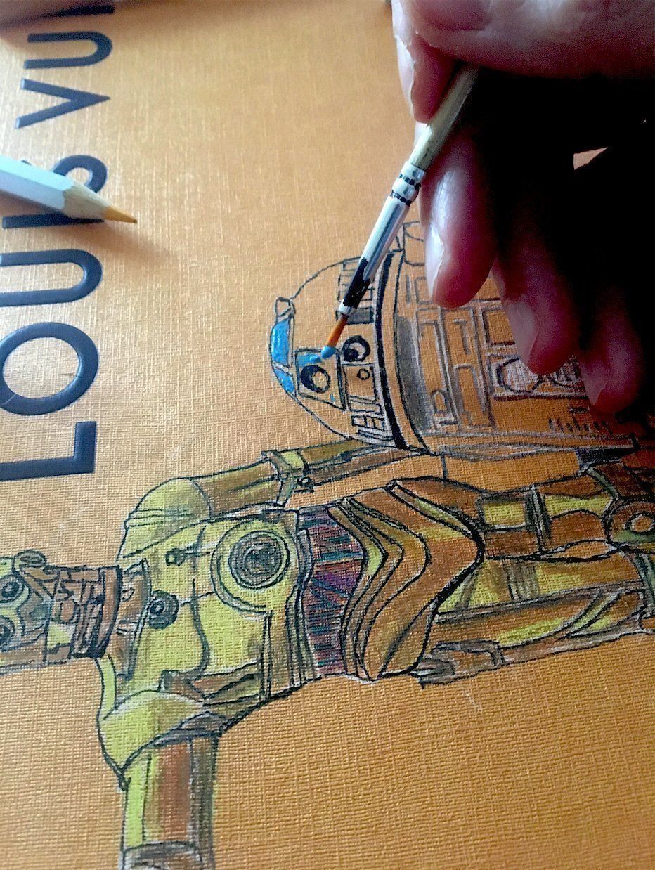 Louis Vuitton Altro in Decorazioni & Accessori: R2-D2 & C-3PO on Louise Vuitton Box – Usato da Zürich venduto da ZurichFee 3
