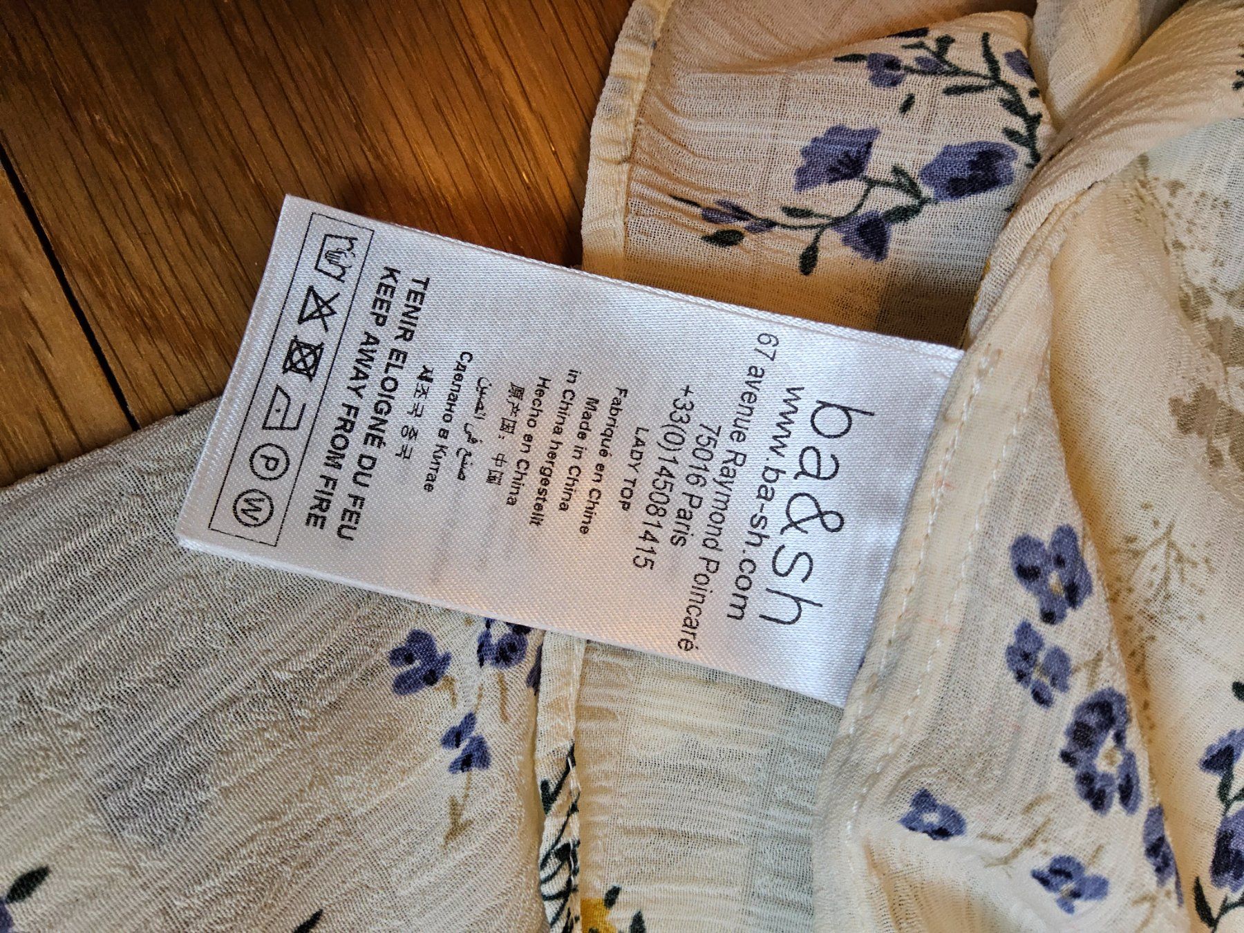 Ba&Sh Camicette: Bash Paris Bluse, Weiss/Blumig, Grösse 0,  oversized, Neu 44 – Usato da Zürich venduto da gutsan 7