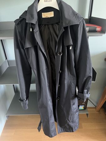 Michael Kors Trenchcoat Regenmantel Schwarz Raincoat Gr S