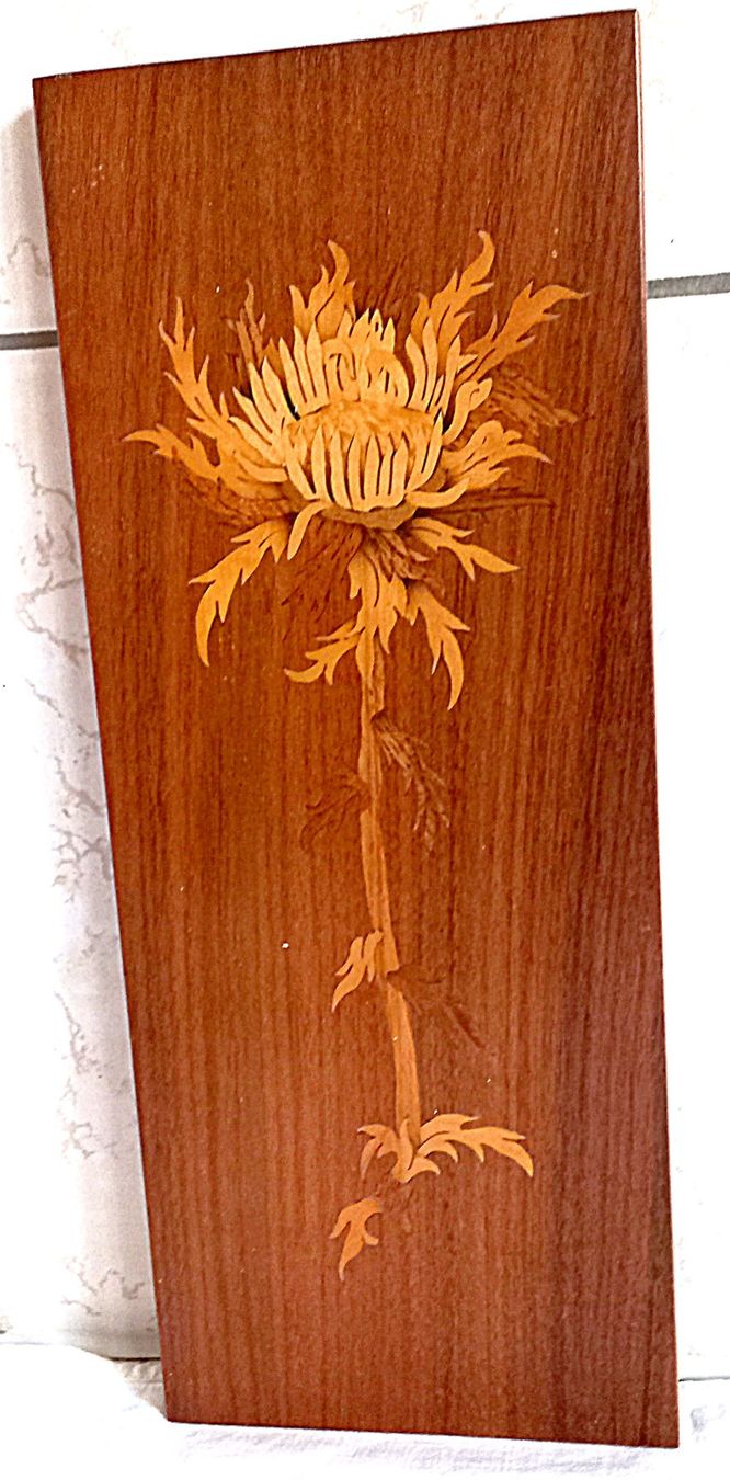 Articoli in legno: Holzintarsie Distel sehr fein – Usato da Baar venduto da 2cvbaar