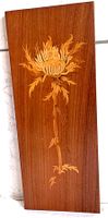 Holzintarsie Distel sehr fein