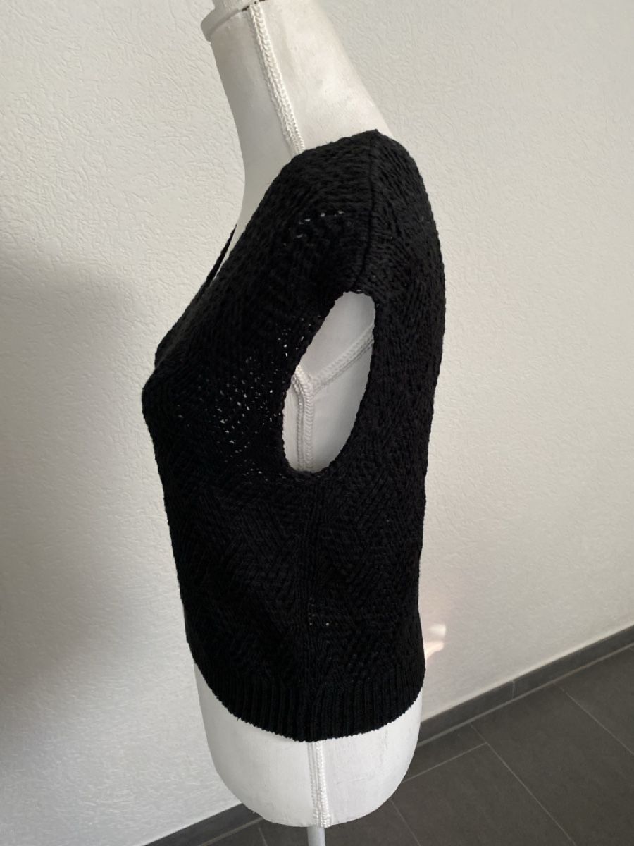 Nile Gilet & Giacche senza maniche: Nile Pullunder / Top schwarz Muster V-Ausschnitt Gr.  XS – Usato da Homberg b. Thun venduto da Homata 2