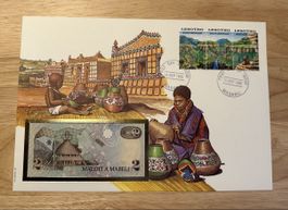 Banknoten Brief aus Lesotho 2 Maloti 