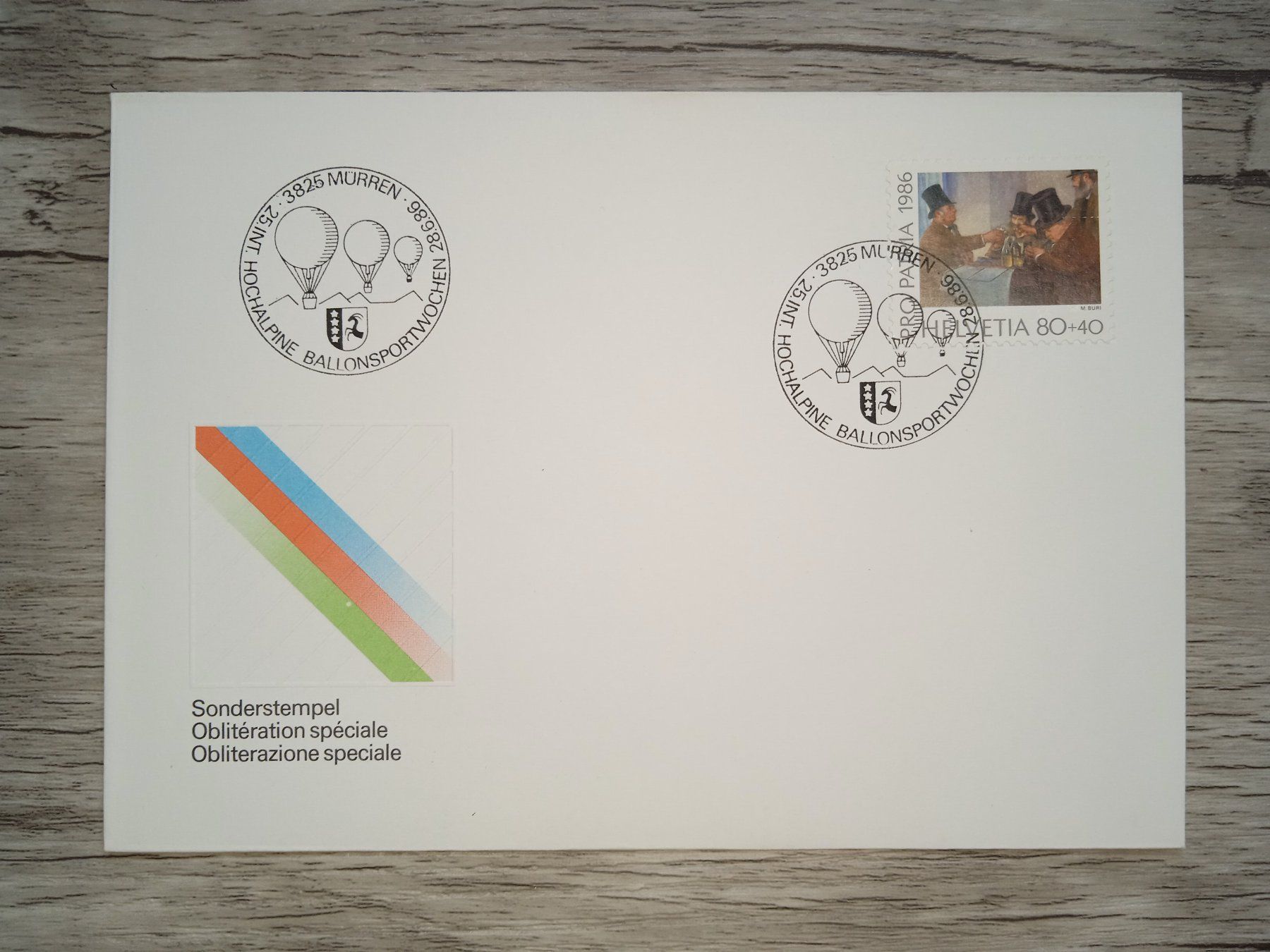 Tutti i francobolli: TR18 Enveloppe + Timbre Suisse 1986 – Usato da Cousset venduto da Patrick_Collections