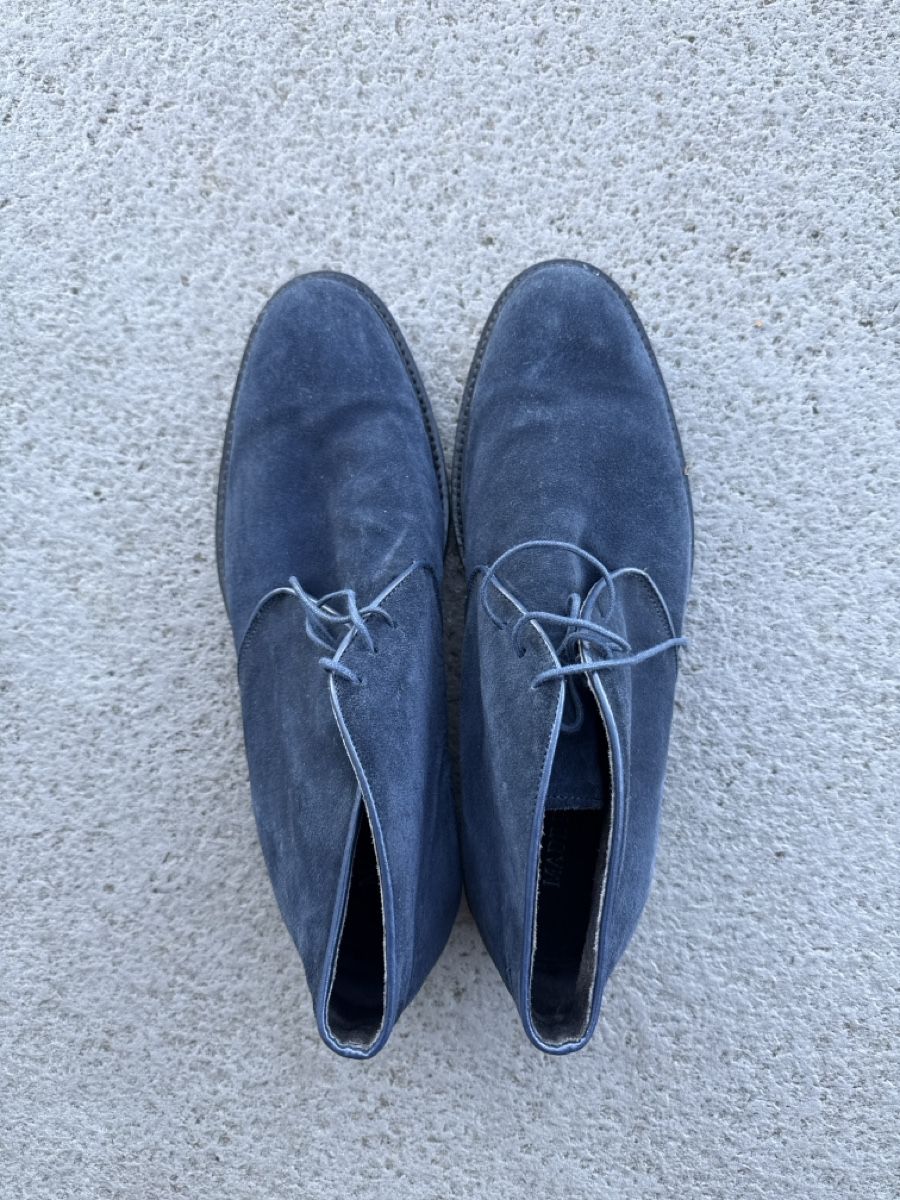 Scarpe da uomo: Italian Blue Suede Desert Boots - Size 44 – Nuovo (secondo la descrizione) da Zürich venduto da nad_s27g 2