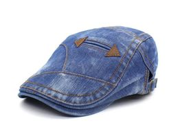 Denim Baumwoll Abrock Beret - Beret Denim Jeans en coton