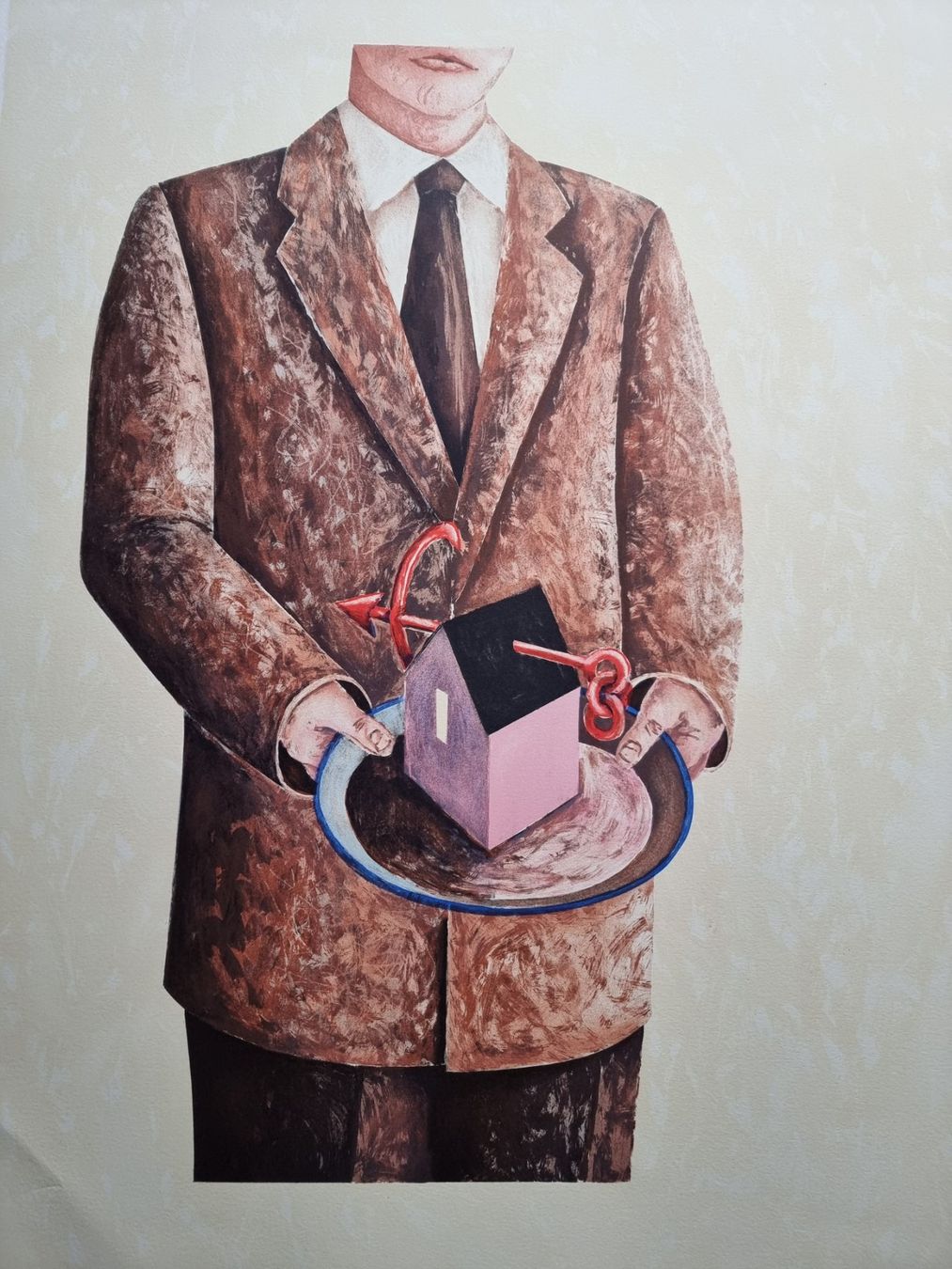 Grafica & Litografie: Jörg Mandernach Figurative Lithographie handsigniert 1995 – Usato da Gersau venduto da grafik-kunst