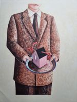Jörg Mandernach Figurative Lithographie handsigniert 1995