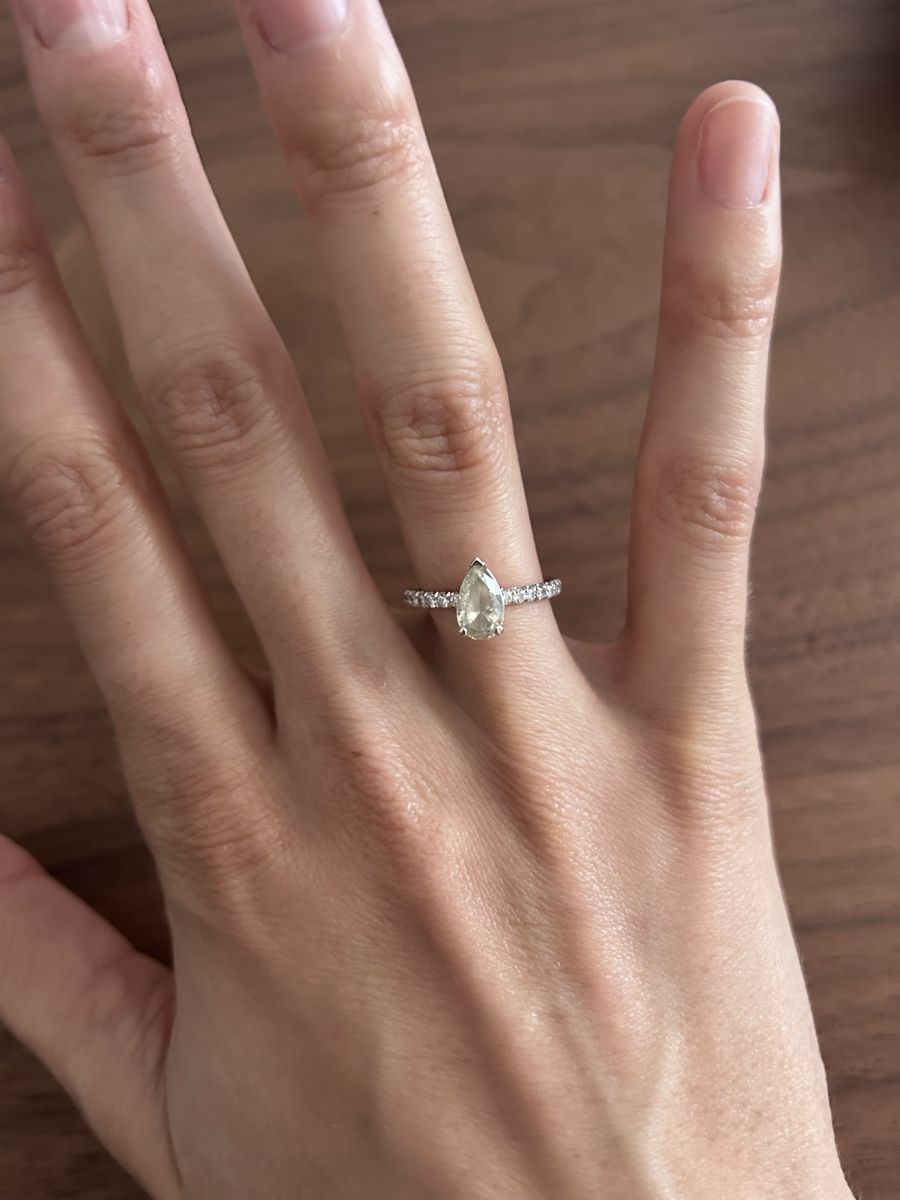 Ringe: Bague 1 carat diamant jaune-gris – Gebraucht aus Genève von Sarahchge 4