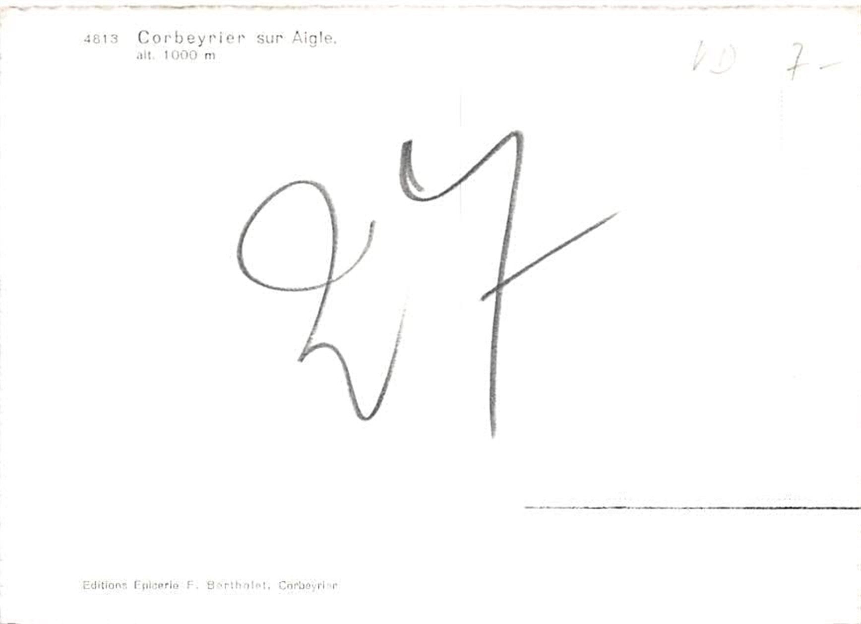 Cartoline postali: Corbeyrier, sur Aigle – Usato da Ottikon b.Kemptth. venduto da Neptun1974 1