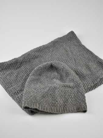 Marc O'Polo Set, Schal und Mütze, grau